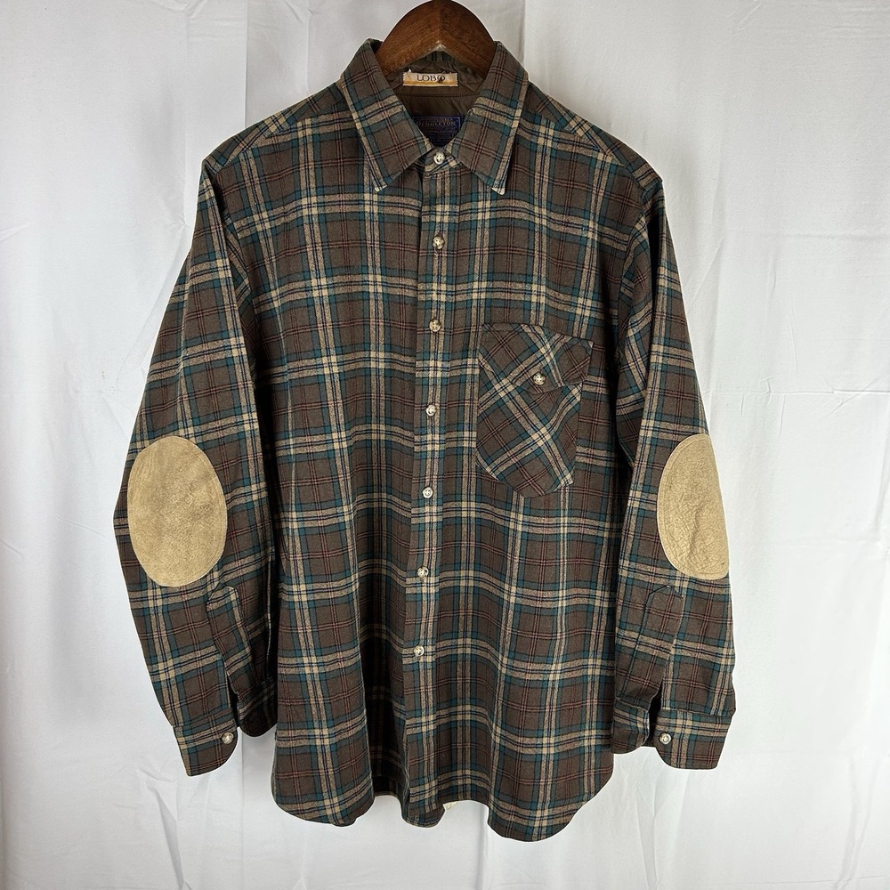 Pendleton Brown Plaid Casual Button Down Shirt